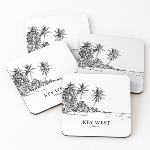 Item preview, Key West FL - Ink Cityscape Illustration designed and sold by Lakeric Cityscapes.