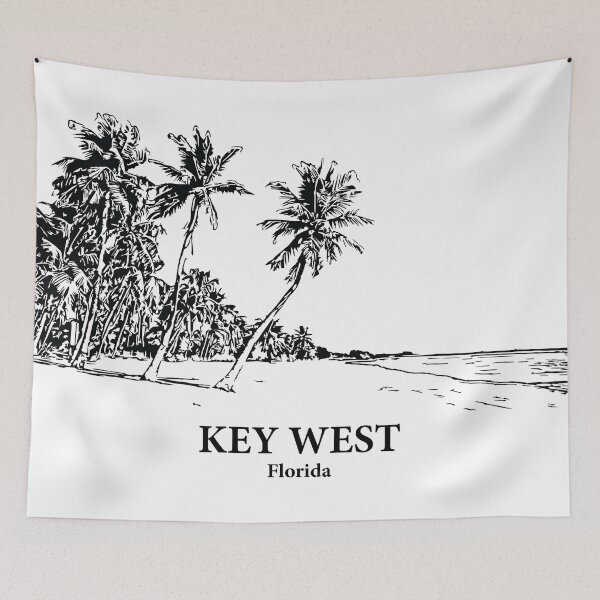 Item preview, Key West FL - Ink Cityscape Illustration designed and sold by Lakeric.