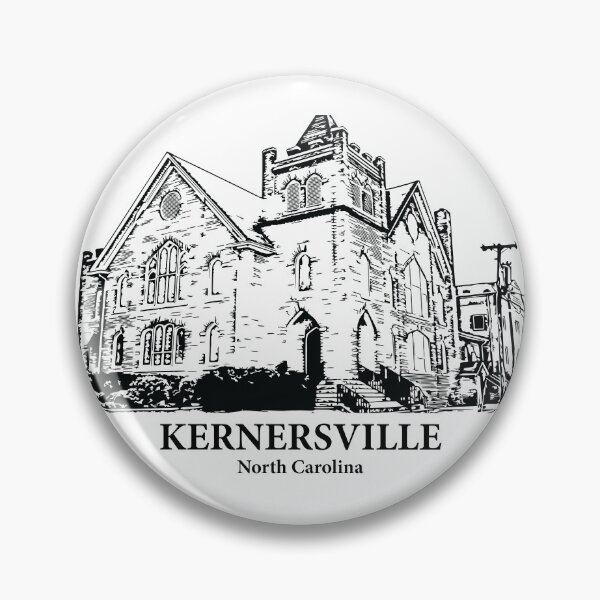 Item preview, Kernersville NC - Ink Cityscape Illustration designed and sold by Lakeric Cityscapes.
