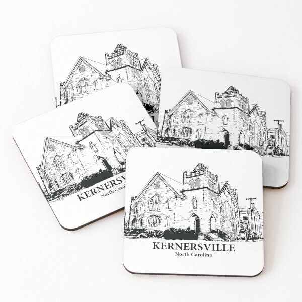Item preview, Kernersville NC - Ink Cityscape Illustration designed and sold by Lakeric Cityscapes.