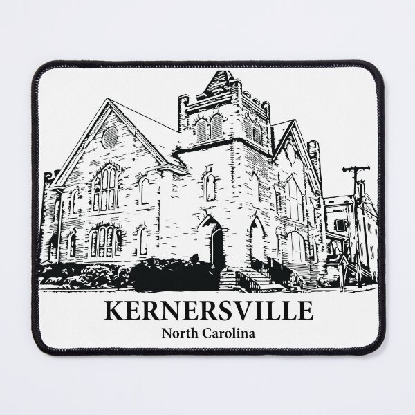 Item preview, Kernersville NC - Ink Cityscape Illustration designed and sold by Lakeric Cityscapes.