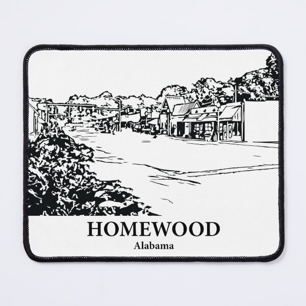 Item preview, Homewood AL - Ink Cityscape Illustration designed and sold by Lakeric.