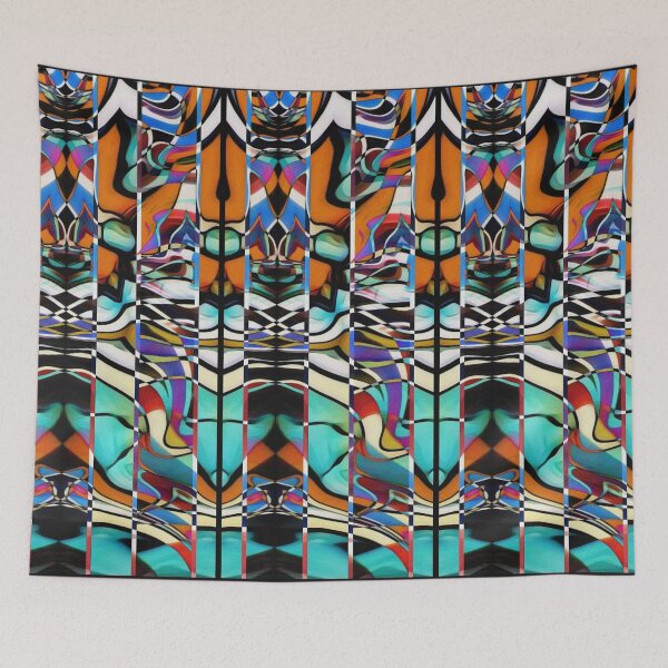 Item preview, Harlequin Style  3D Noise 180 x 360 Frame Combo with black frame designed and sold by Gail Moore.