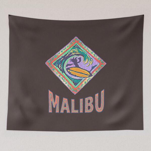 Item preview, MALIBU BEACH Surf Life Art, Neon Surfer in Motion designed and sold by Big Bang Canvas.
