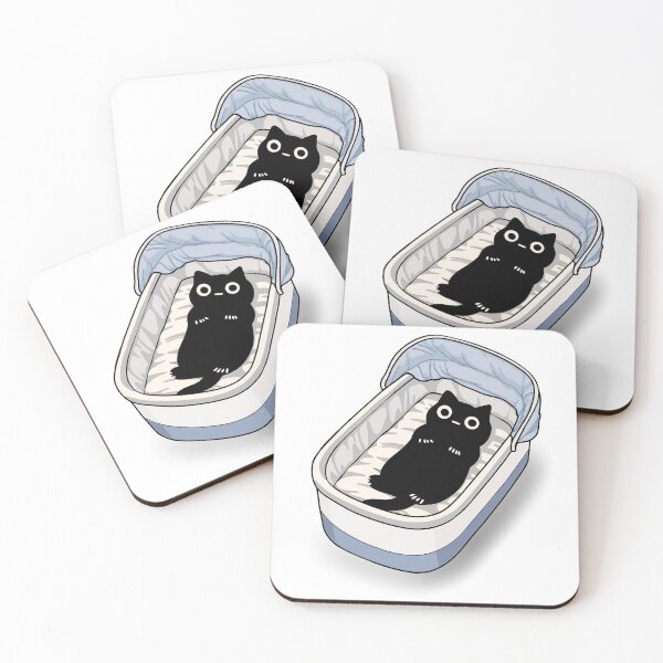 Item preview, Black Cat Baby Bassinet Illustration designed and sold by ThingsCatsDo.