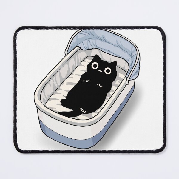 Item preview, Black Cat Baby Bassinet Illustration designed and sold by ThingsCatsDo.