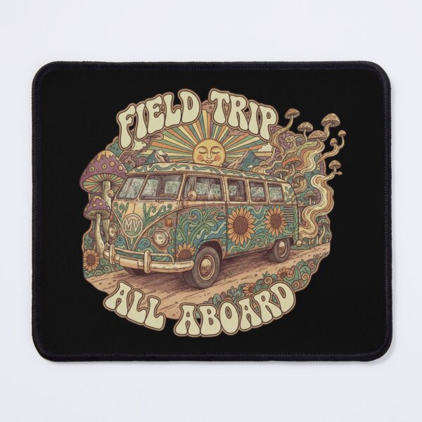 Item preview, Retro Psychedelic Field Trip Series — Vintage 70s Hippie Bus & Mushroom Art designed and sold by Rhythm Thru Art .