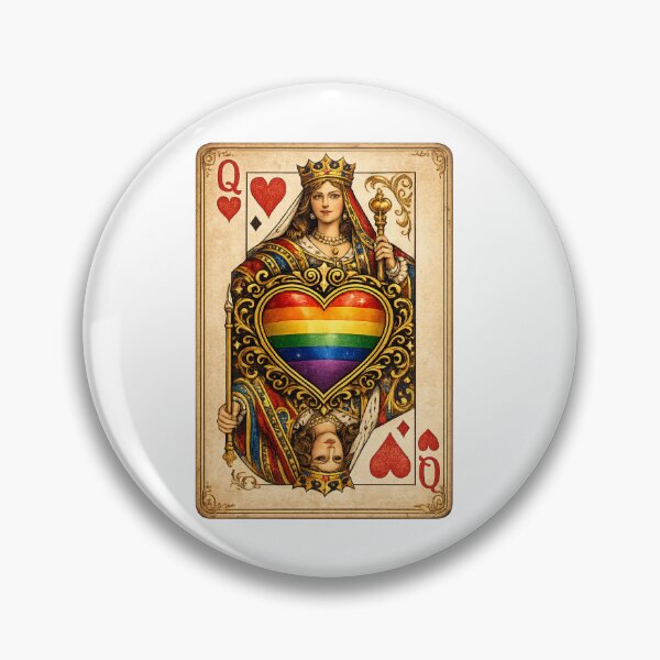 Item preview, Rainbow flag queen of Hearts  designed and sold by JETSETPRIDE.