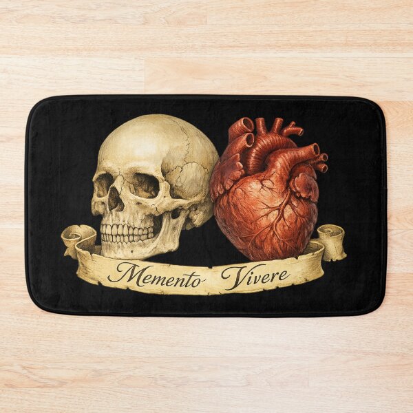 Item preview, Memento Vivere – Skull and Heart Symbol designed and sold by Mouraludia.