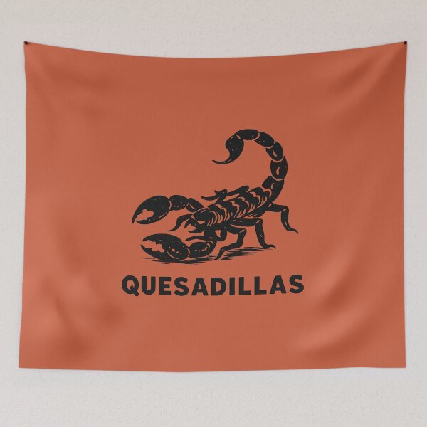 Item preview, Quesadillas Scorpion Vintage Ringer, Burnt Orange Southwestern, Retro Food Lover, 70s Desert Vibes designed and sold by toongstudio.
