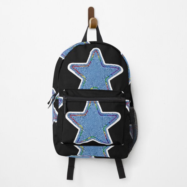 Item preview, Blue embroidery jean rainbow star designed and sold by thitrasho.