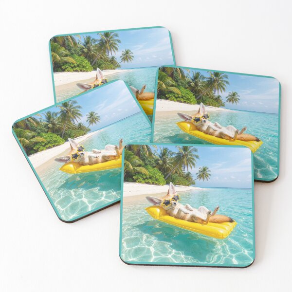 Item preview, Fennec Fox Relaxes in a Caribbean Paradise designed and sold by Tridentulus.