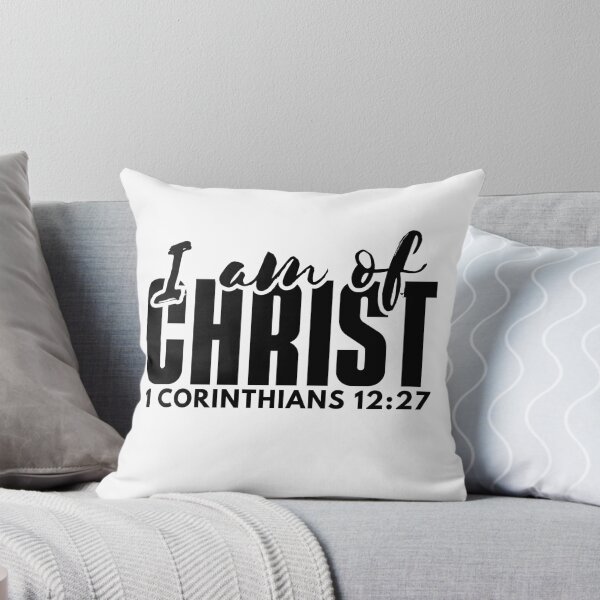 Item preview, I Am of Christ – 1 Corinthians 12:27 Black Typography Christian Design designed and sold by MoriaStore.