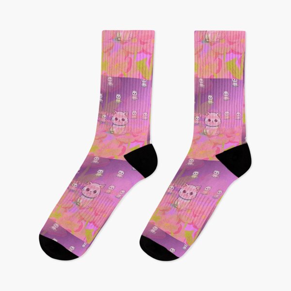 Item preview, Cute pink anime baby cat design designed and sold by kerissfantasyart .