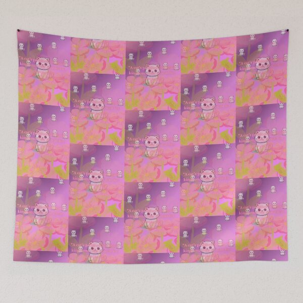 Item preview, Cute pink anime baby cat design designed and sold by kerissfantasyart .