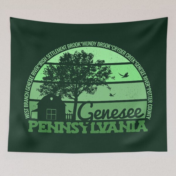 Item preview, Genesee Pennsylvania Sunset Retro Vintage Local Pride Logo designed and sold by CRHPOD20.