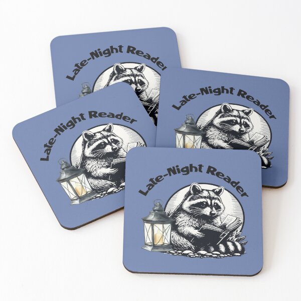 Item preview, Late Night Reader Raccoon Funny Bookworm designed and sold by Sachie's Studio.