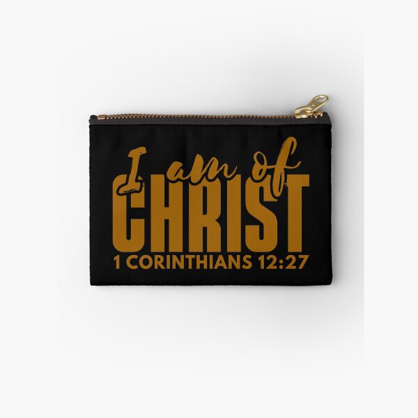 Item preview, I Am of Christ – 1 Corinthians 12:27 Green Typography Christian Design designed and sold by MoriaStore.