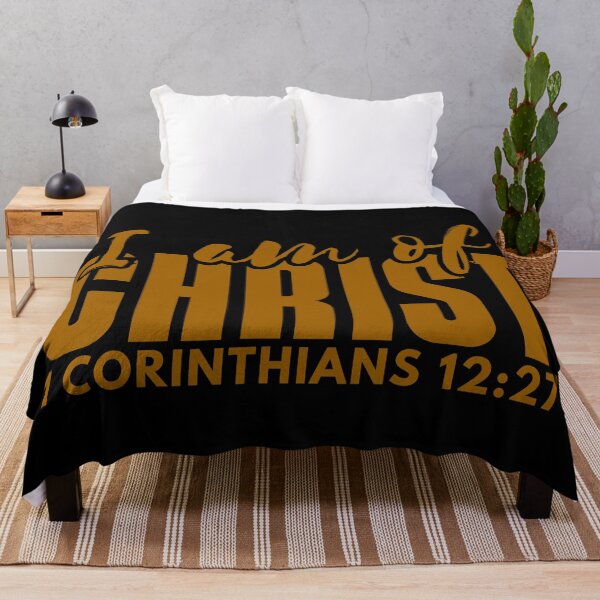 Item preview, I Am of Christ – 1 Corinthians 12:27 Green Typography Christian Design designed and sold by MoriaStore.