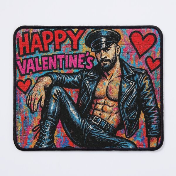 Item preview, Gay Leather Love Valentine's Day Graffiti Street Art Gay Pride Graphic Design designed and sold by ItsAKinkThing.