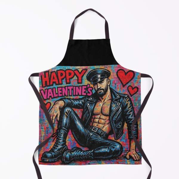 Item preview, Gay Leather Love Valentine's Day Graffiti Street Art Gay Pride Graphic Design designed and sold by ItsAKinkThing.