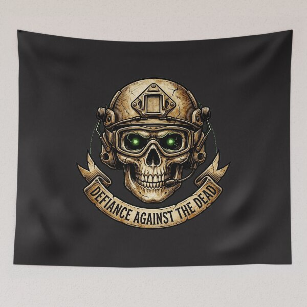 Item preview, Whalebone Warrior: Revenant Tactical Scrimshaw Skull designed and sold by Thaivi Design.