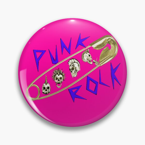 Item preview, WILD AND CRAZY PUNK ROCK PIN-SKULLS! designed and sold by skeletons-lair.