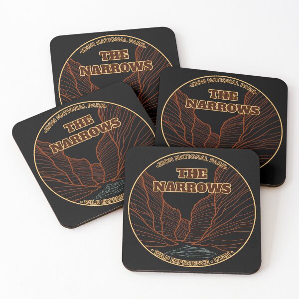 Item preview, The Narrows Zion National Park Line Art  designed and sold by wildexperience.