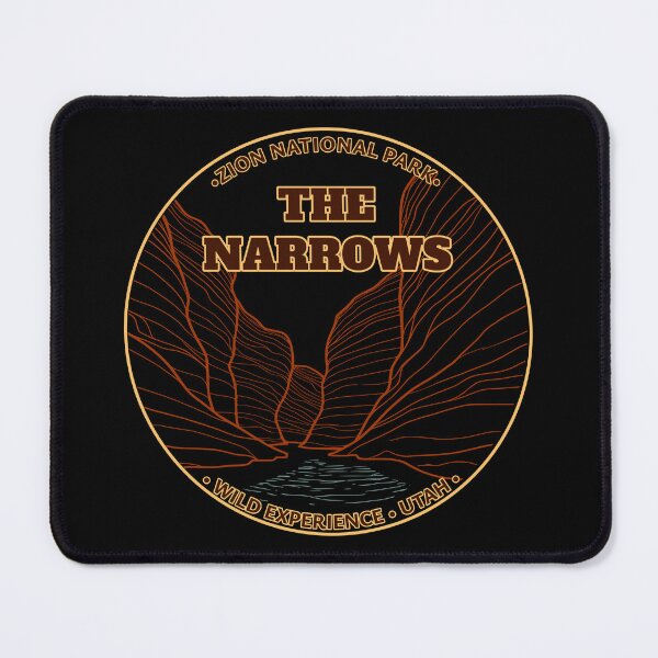 Item preview, The Narrows Zion National Park Line Art  designed and sold by wildexperience.