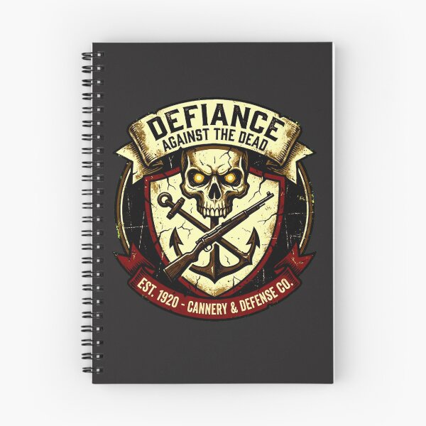 Item preview, Canning Factory Revenant Tactical Retro Woodblock Skull Emblem designed and sold by Thaivi Design.