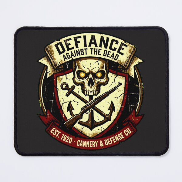 Item preview, Canning Factory Revenant Tactical Retro Woodblock Skull Emblem designed and sold by Thaivi Design.