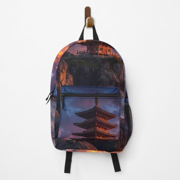 Item preview, Monk Meditating by Pagoda at Sunset designed and sold by Bkrayo.