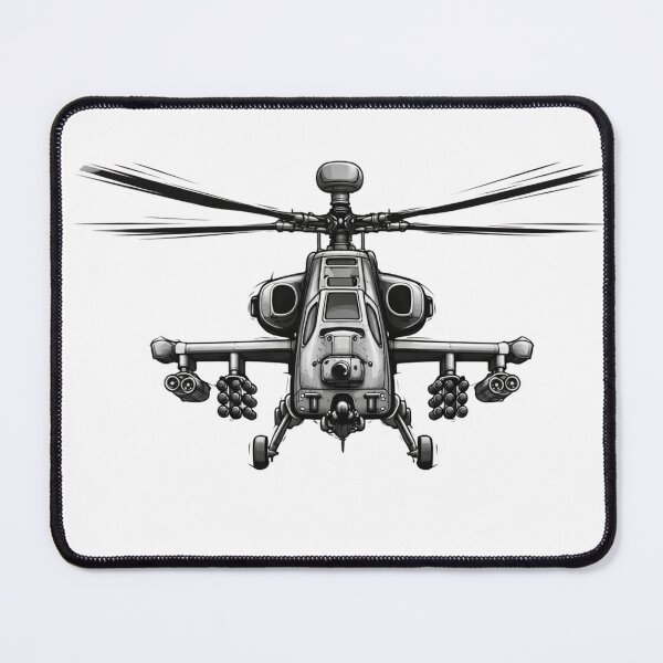 Item preview, Agusta A129 Mangusta Front View Helicopter Illustration designed and sold by Combat Skies.