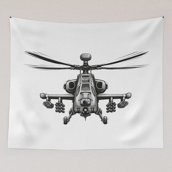 Item preview, Agusta A129 Mangusta Front View Helicopter Illustration designed and sold by Combat Skies.