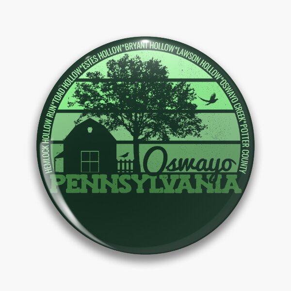 Item preview, Oswayo Pennsylvania Sunset Retro Vintage Local Pride Logo designed and sold by CRHPOD20.