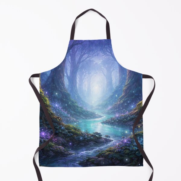 Item preview, Enchanted Forest River at Night – Magical Fantasy Woodland Dreamscape Art designed and sold by anandsiva2703.
