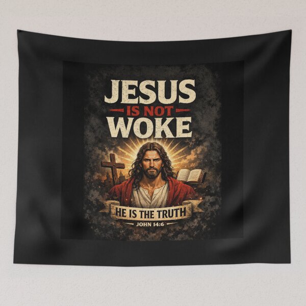 Item preview, JESUS IS NOT WOKE | John 14:6 designed and sold by UnboundFull.