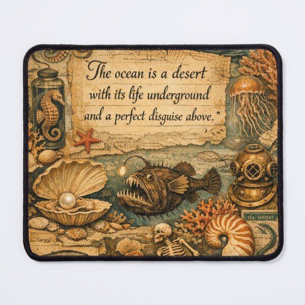Item preview, Vintage Ocean Collage – Maritime Charm and Quote designed and sold by Mauswohn.