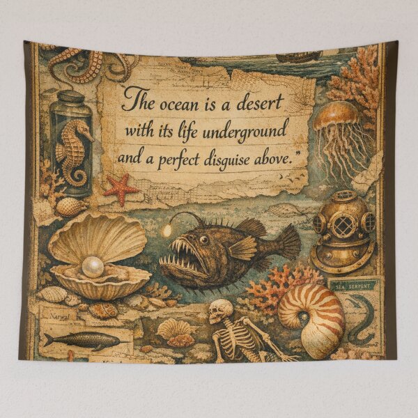 Item preview, Vintage Ocean Collage – Maritime Charm and Quote designed and sold by Mauswohn.