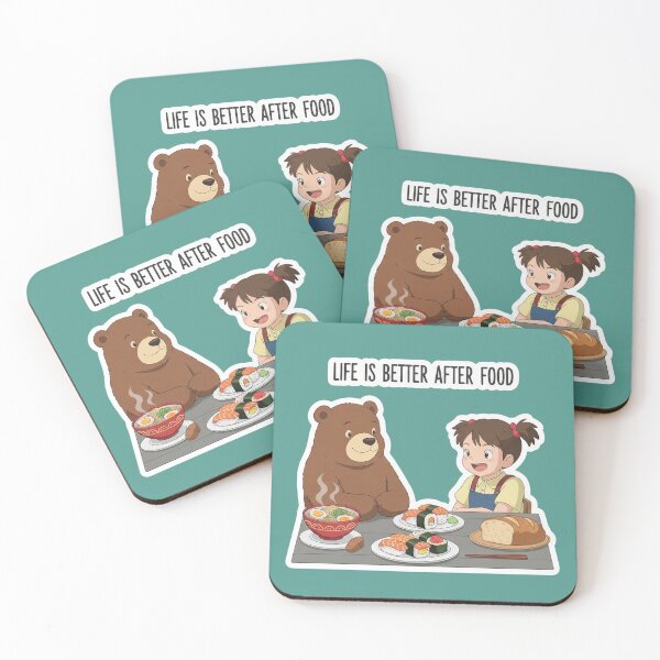Item preview, Life Is Better After Food – Cute Cartoon Food Quote designed and sold by PixelVibe782.