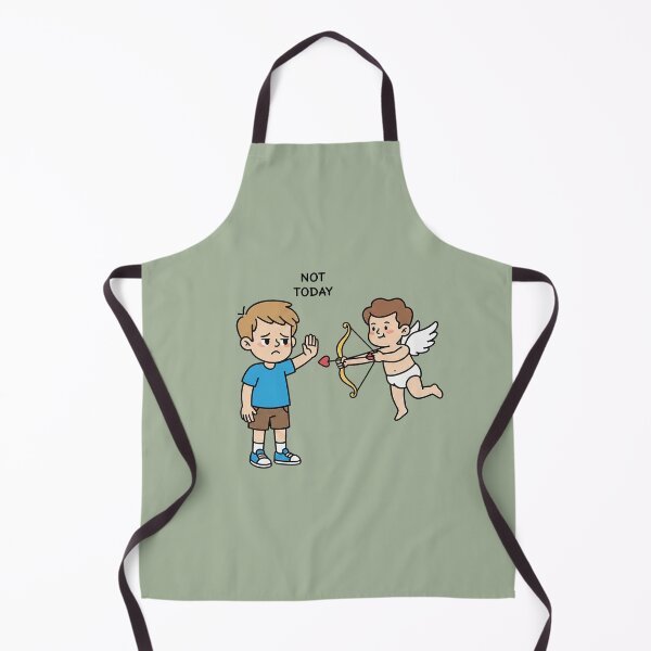 Item preview, Not Today Cupid - Funny Anti-Valentine's Day Cartoon designed and sold by Teepot888.