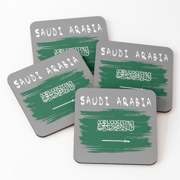 Item preview, Saudi Arabia Flag Artistic Brush Stroke Style designed and sold by mashmosh.