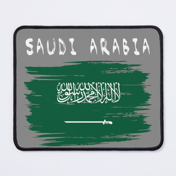 Item preview, Saudi Arabia Flag Artistic Brush Stroke Style designed and sold by mashmosh.