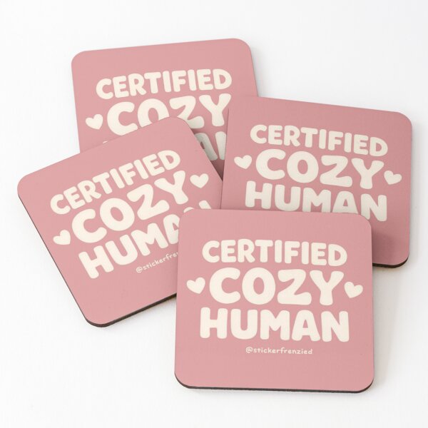 Item preview, "Certified Cozy Human – Cute Aesthetic Comfort Quote Design" designed and sold by StickerFrenzied.