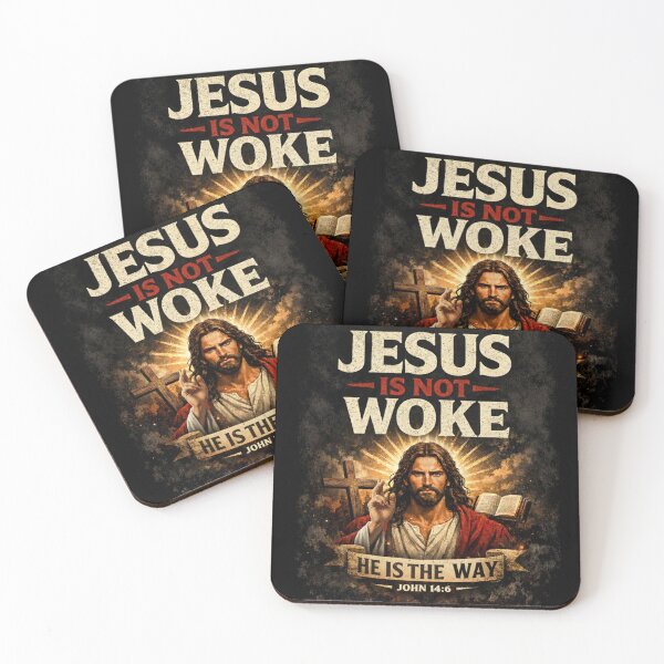 Item preview, JESUS IS NOT WOKE | JOHN 14:6 designed and sold by UnboundFull.