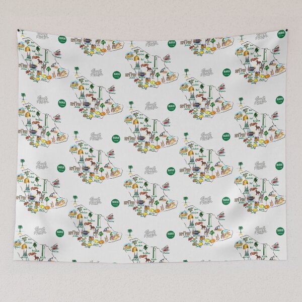 Item preview, Saudi Arabia Map Art, A Journey Through Heritage & Culture designed and sold by mashmosh.
