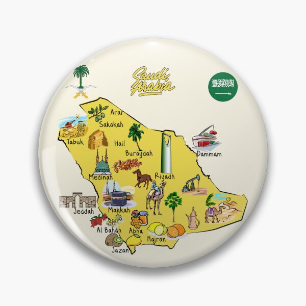 Item preview, Saudi Arabia Cultural Map - Heritage & Landmarks Illustrated designed and sold by mashmosh.