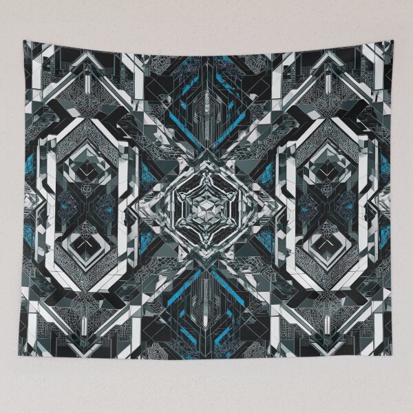 Item preview, Hexagonal Prism Core: Electric Blue Lattice designed and sold by mxztar.
