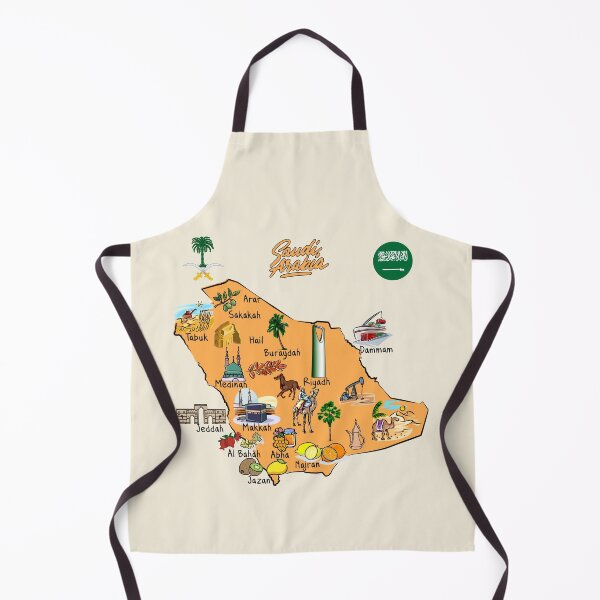 Item preview, Saudi Arabia Map, Landmarks & Traditions Art designed and sold by mashmosh.