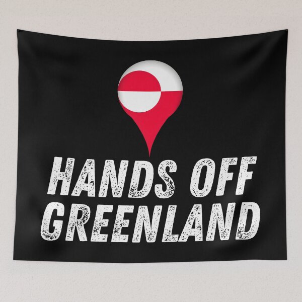 Item preview, Hands Off Greenland – Political Protest Slogan Tee designed and sold by Teetreasure2.